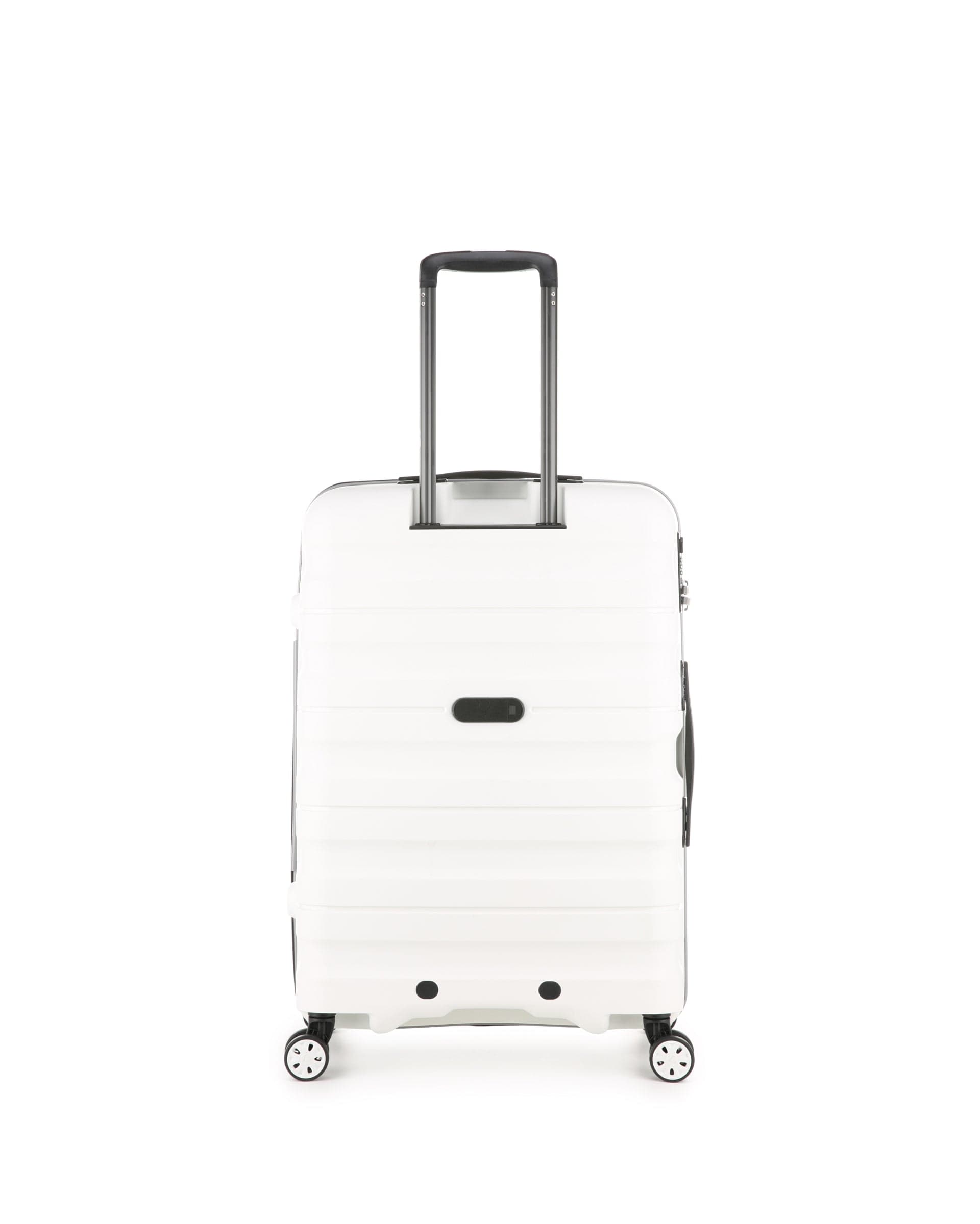 Antler Luggage -  Medium Suitcase in White - Lincoln - Hard Suitcases Medium Suitcase in White - Lincoln | Hard Suitcase | Antler UK