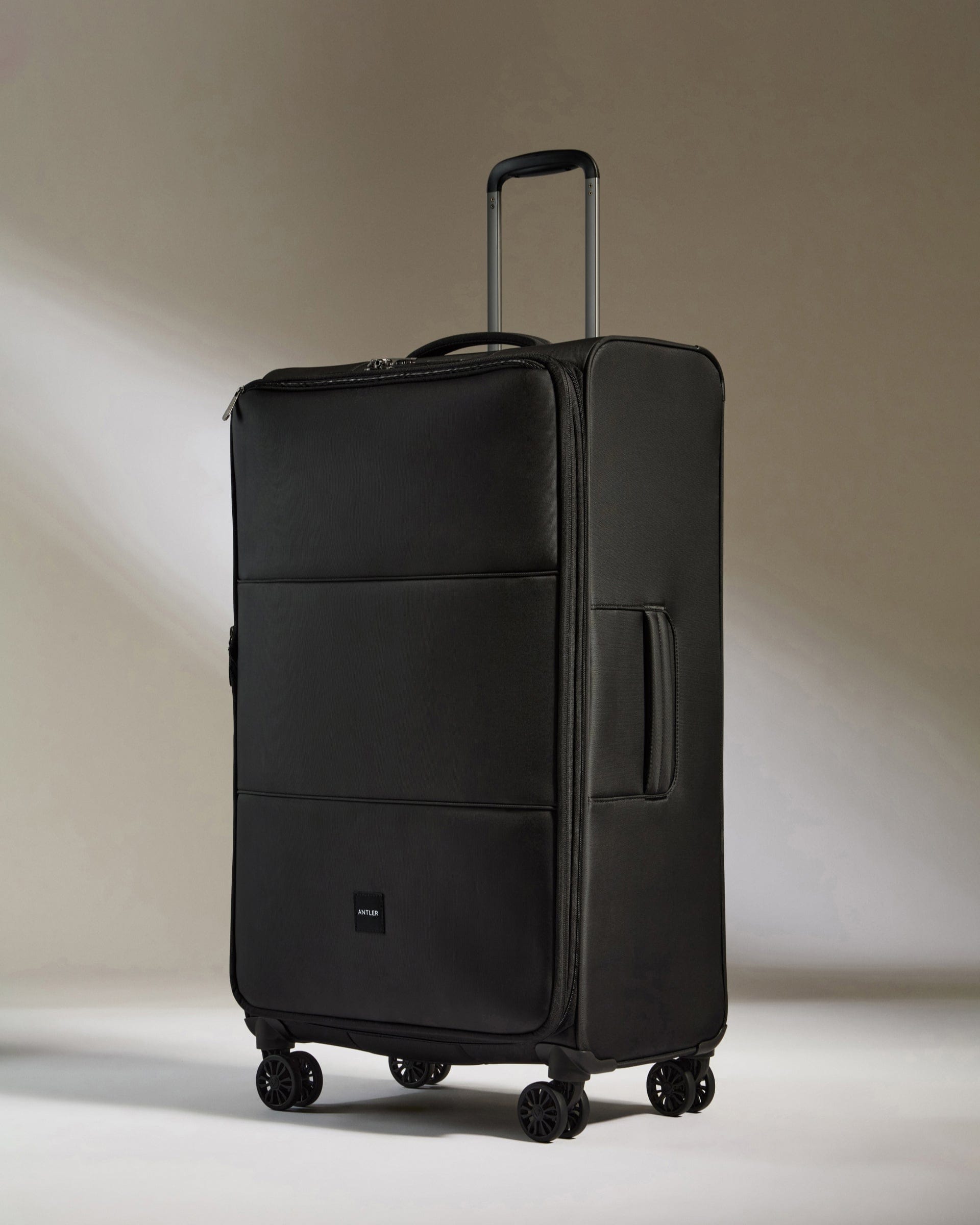 Lightest Suitcase Set in Black Soft Stripe Soft Suitcase Antler UK