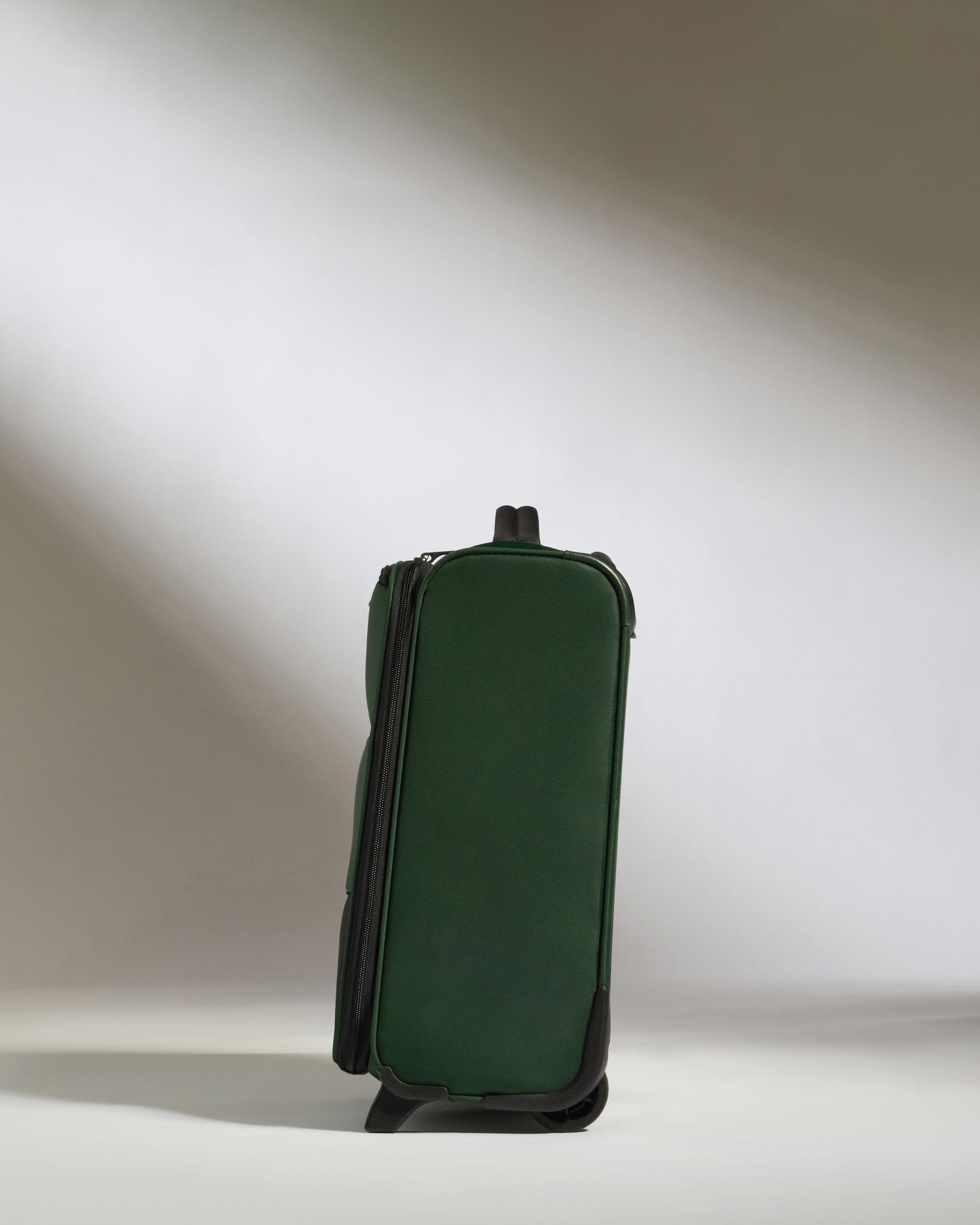 Antler Luggage -  Soft Stripe Underseat in Antler Green - Underseat Suitcase 45x35x20cm Underseat Cabin in Green | EasyJet Approved | Soft Shell Underseat Luggage