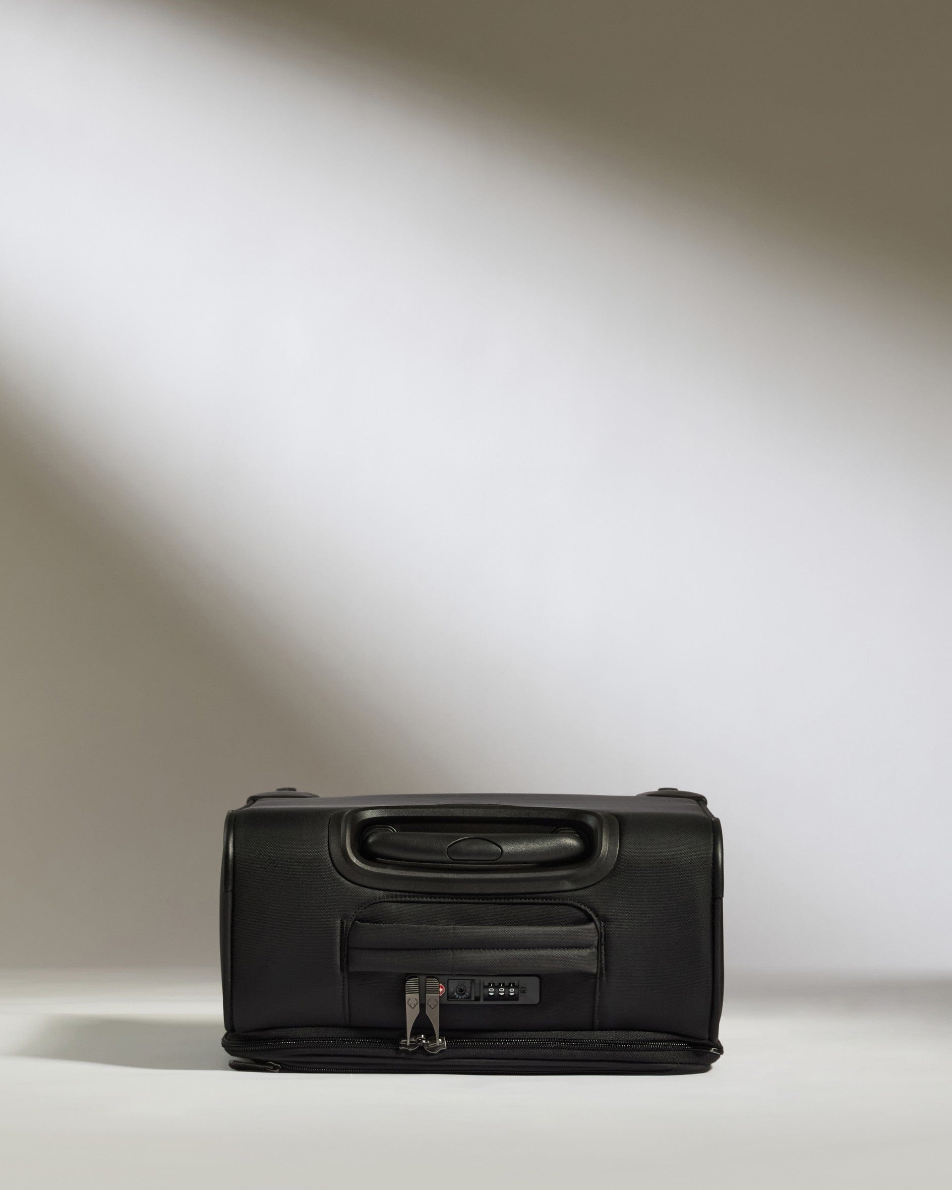 Antler Luggage -  Soft Stripe Underseat in Black - Underseat Suitcase 45x35x20cm Underseat Cabin in Black | EasyJet Approved | Soft Shell Underseat Luggage