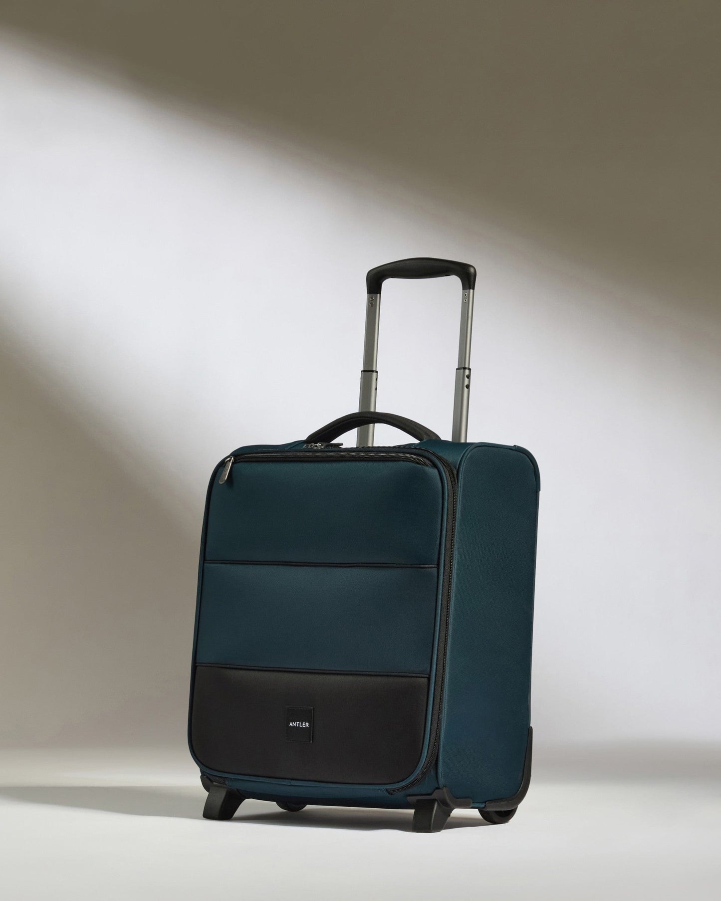 Antler Luggage -  Soft Stripe Underseat in Indigo - Underseat Suitcase 45x35x20cm Underseat Cabin in Navy | EasyJet Approved | Soft Shell Underseat Luggage