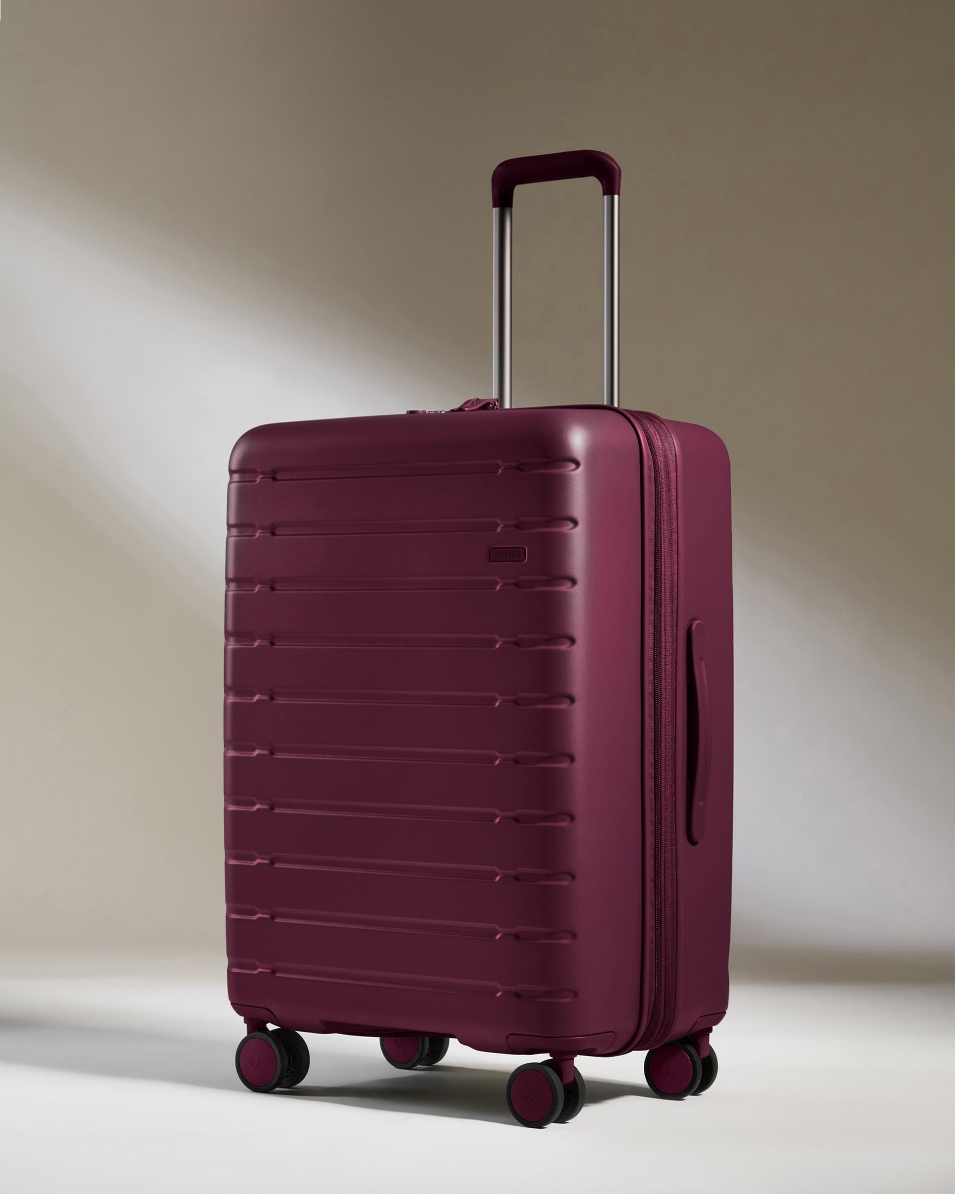 Antler Luggage -  Stamford 2.0 medium in berry red - Hard Suitcases Stamford 2.0 Medium Suitcase Red | Hard Luggage 