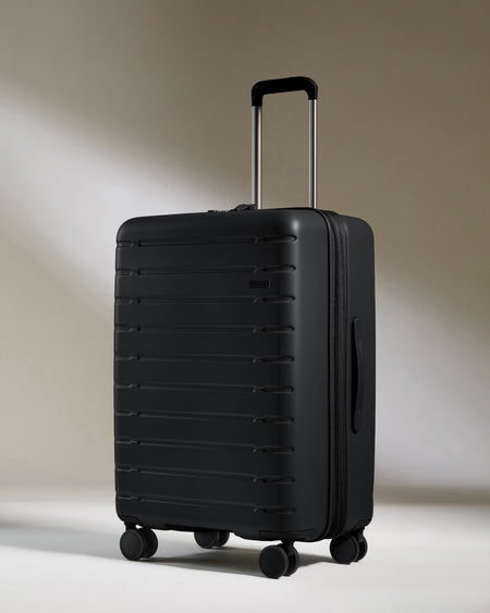 Antler Luggage -  Stamford 2.0 medium in midnight black - Hard Suitcases Stamford 2.0 Medium Suitcase Black | Hard Luggage | Antler UK