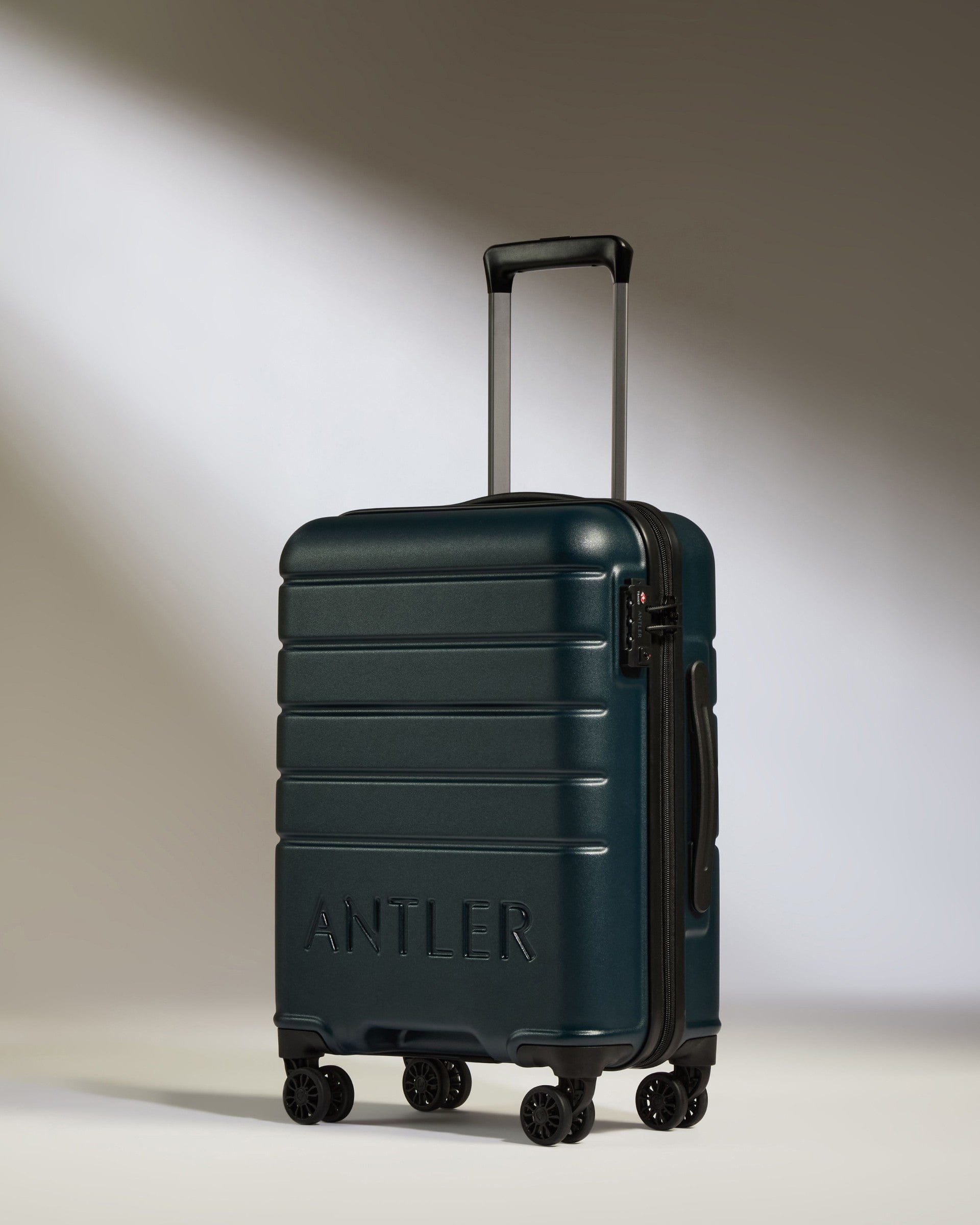 Antler Luggage -  Suitcase Set in Midnight Blue - Logo - Hard Suitcases Suitcase Set of 3 Midnight Blue - Logo | Lightweight Hard Shell Luggage