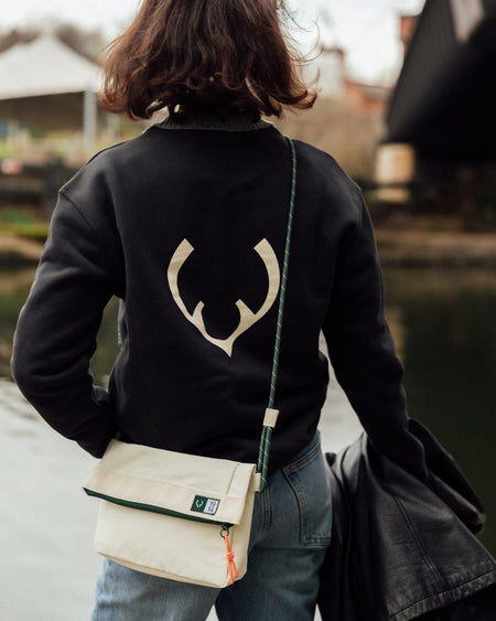 Antler Luggage -  Travel Essential Sweatshirt in Charcoal Black - Apparel Travel Essential Sweatshirt in Black | Travel Clothing & Accessories