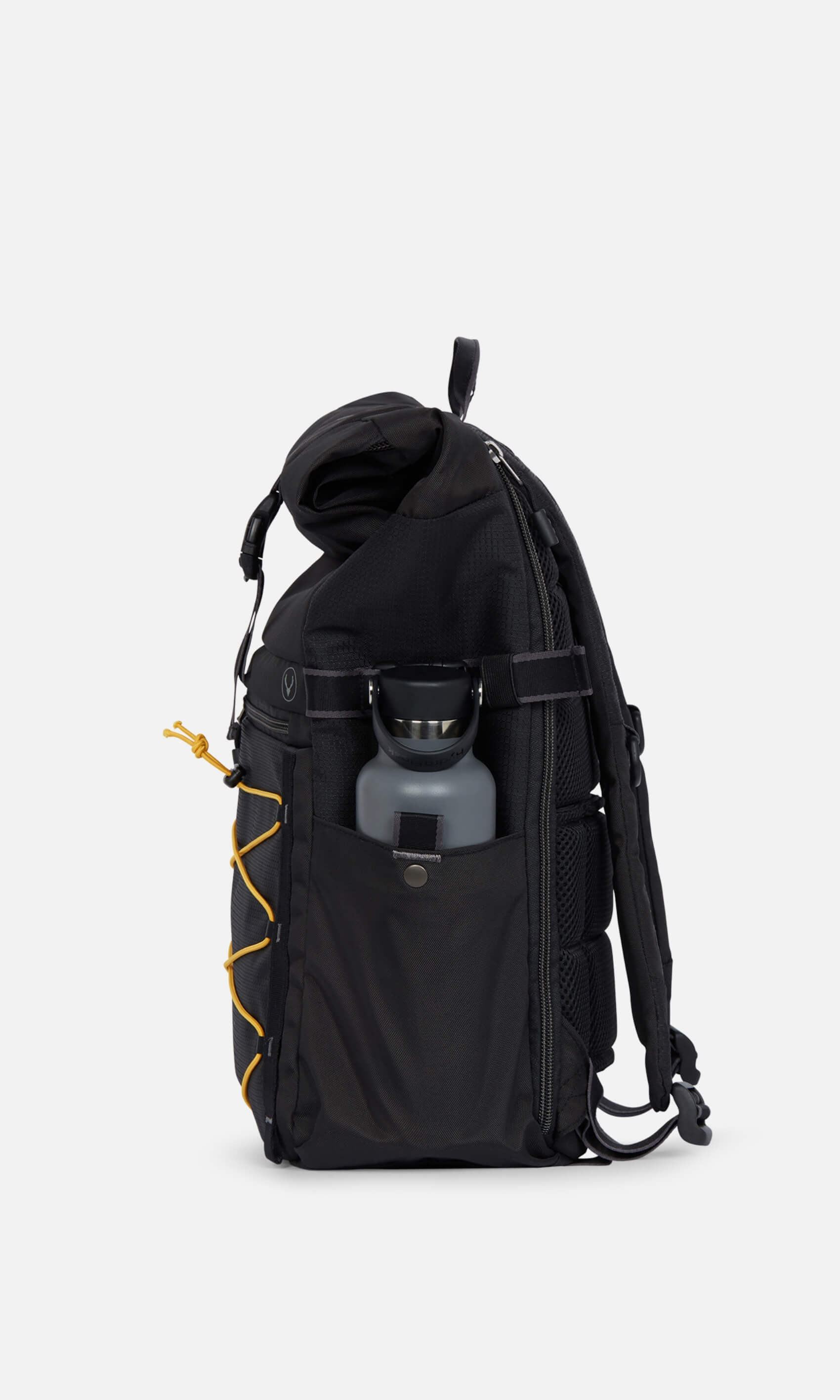 Bamburgh Roll Top Backpack in Black | Antler UK