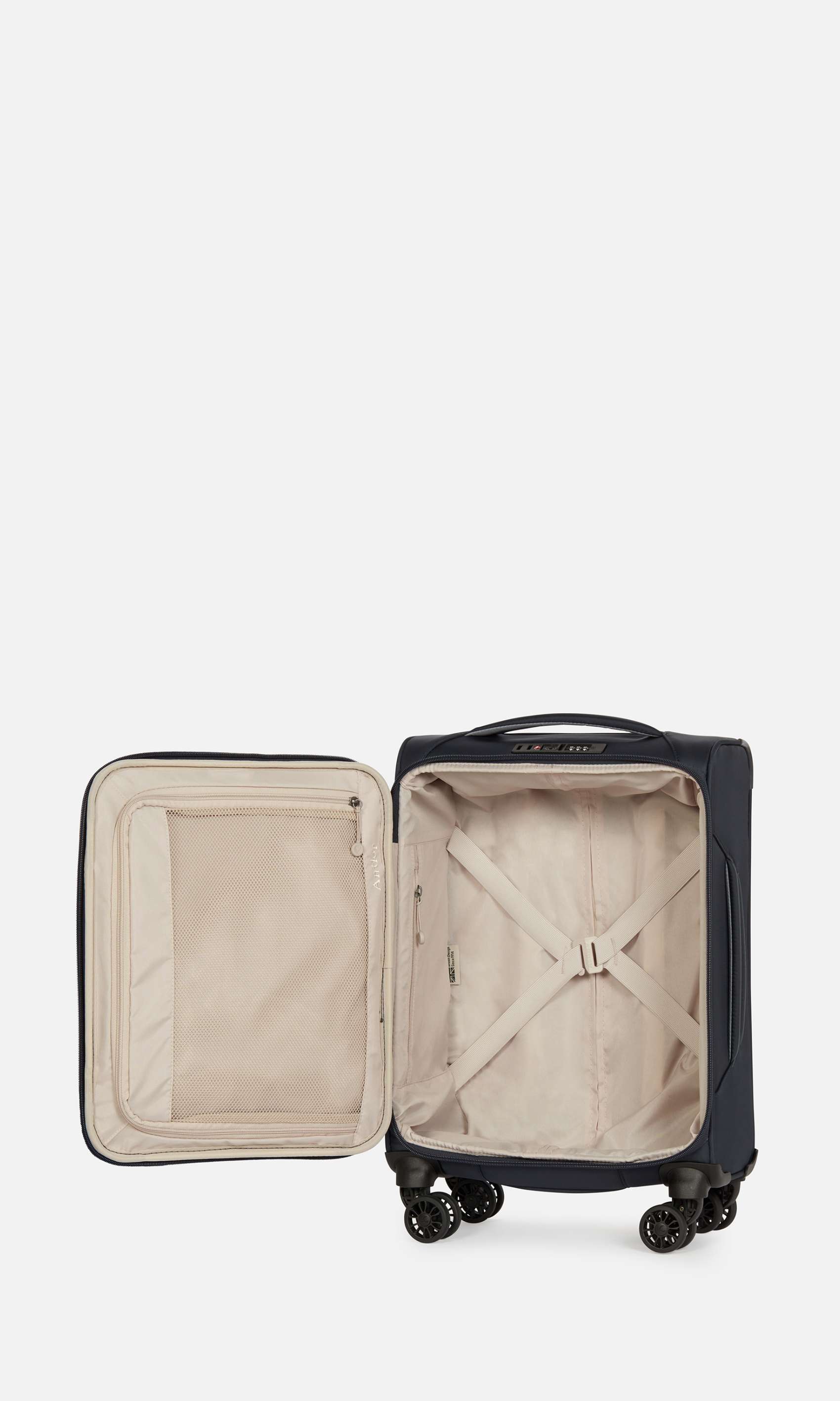 Brixham Cabin Suitcase Navy | Soft Shell Suitcase – Antler UK